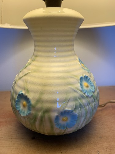 Vintage table lamp with shade - vintage,