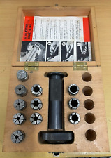 Myford collet chuck colsng tube nose piece 11 imperial collets boxed 1484