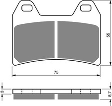Brake Disc Pads Front L/H Goldfren for Benelli 2 UE 750 2009
