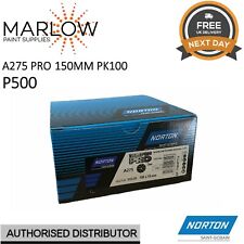 NORTON ABRASIVES A275 Pro 150mm / 6" H&L Grip Sanding Discs 100pk - P500 GRIT