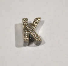Genuine Pandora  Bracelet Charm - Silver  Letter Initial K  925 ALE
