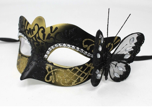 Black gold venetian masquerade - black,