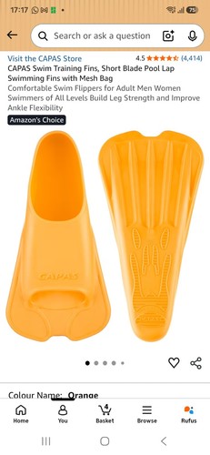 Capas kids swim training - training, fins