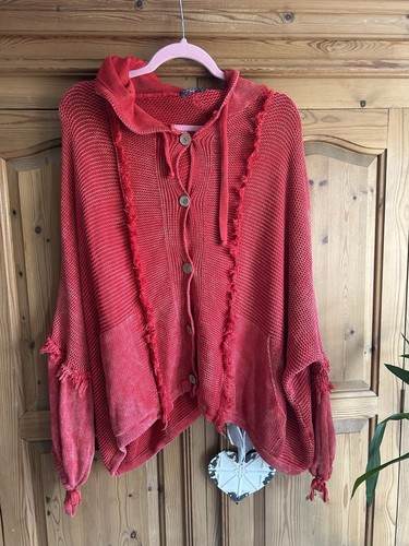 Kekoo red cotton - red, oversized