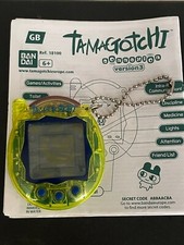 Tamagotchi V3 Transparent Yellow and Blue - Great Condition  - Working