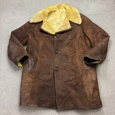 Leather Flying Jacket Adult X Large Brown Bomber Aviator Military USA Lined Mens