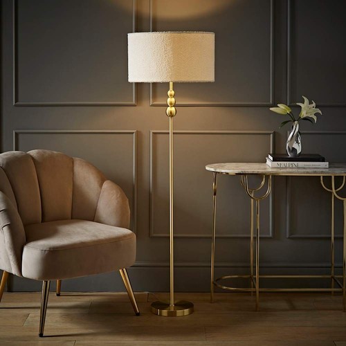 Gold standing floor lamp - gold,