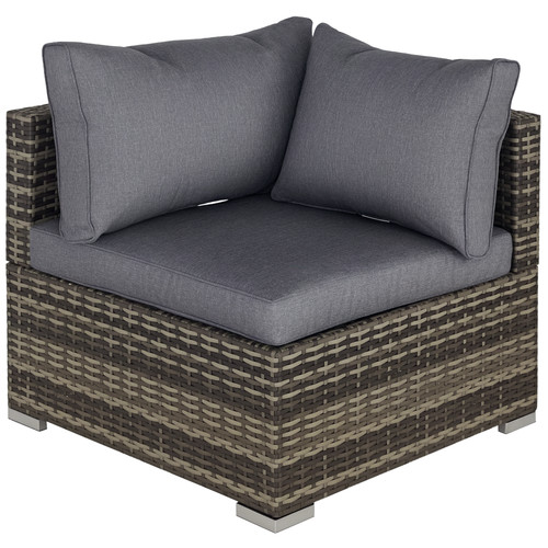 Outsunny rattan corner sofa - rattan,