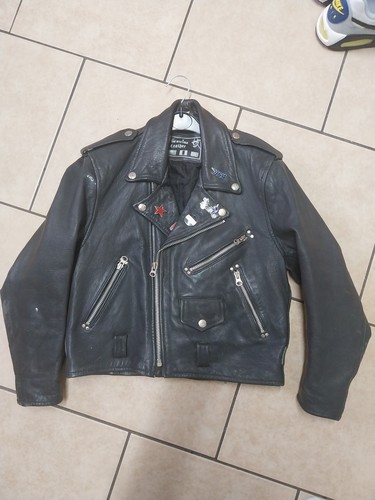 Vintage leather motorcycle - vintage,
