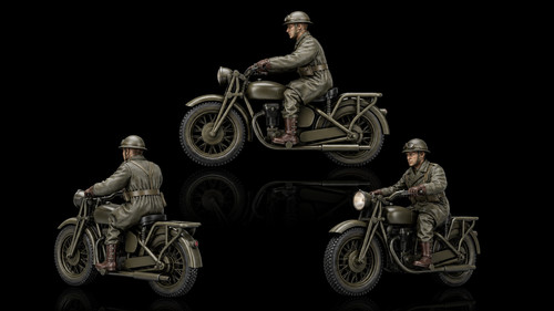 Ww2 british bsa motorbike - british,