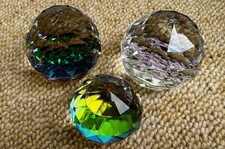 3 x crystal prism paperweight