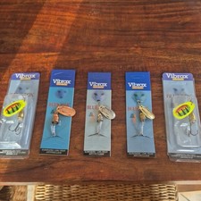 Vibrax Spinners 5Pack  3size3,2size4-Inline rotex spinner lure -Chub Perch trout