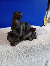OTTER MUM & CUB BRONZE