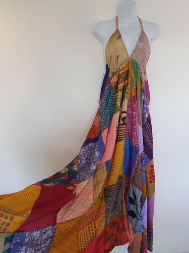 Patchwork maxi dress hippie - dress,