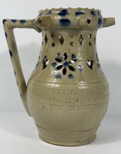 Stoneware puzzle jug - stoneware,