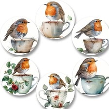 ROBIN BIRD TEA CUP COASTERS