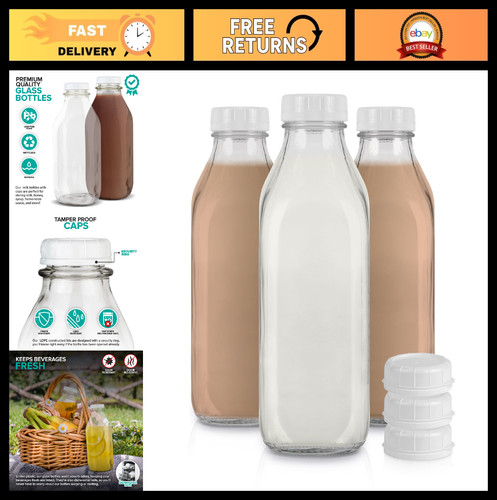Reusable glass milk - reusable,