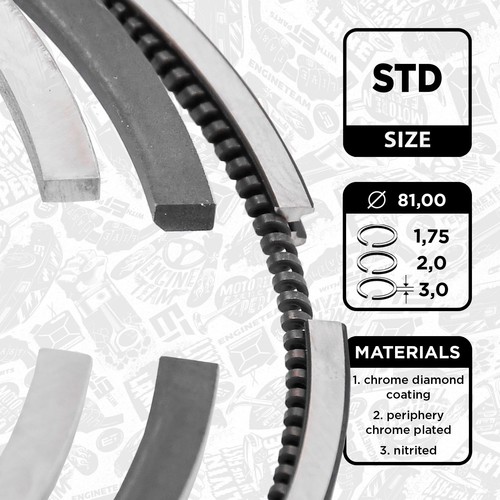 Piston ring kit audi - kit, seat