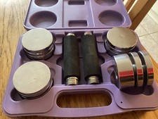 Crane Sports Chrome Dumbbell Set Adjustable Weight. Total 5kg, (2.5kg each)