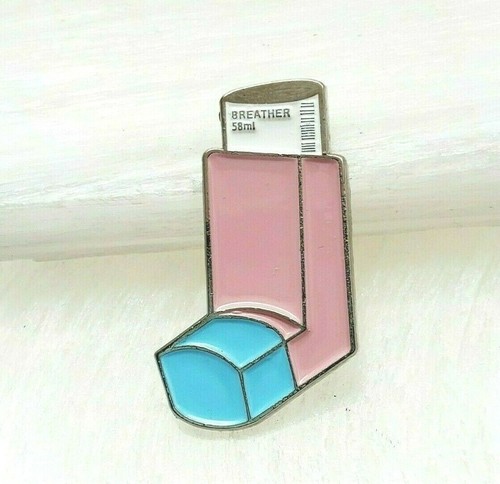 Asthma inhaler puffer - puffer, enamel