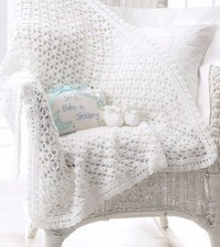 (CBB20) CROCHET PATTERN - LACY CROCHET BABY BLANKET/SHAWL & BOOTEES