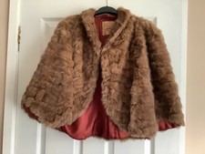 Ladies Vintage Rabbit Fur Cape