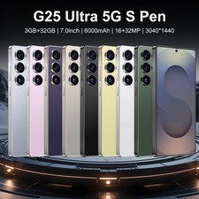 Unlocked Mobile Phone 25 Ultra 7" 5G Dual SIM Smartphone Android 15 6000mAh