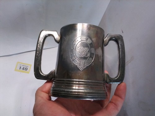 1885 silver plated tankard - 1885,