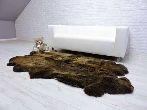Quad real sheepskin rug - real,