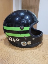 Vintage Agv Ago Motorcycle Motorbike Helmet Retro Kawasaki