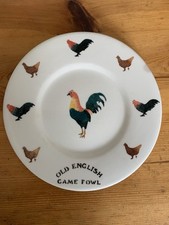 JANE & STEPHEN BAUGHAN Aston Pottery, Hand-painted, GAME FOWL 8" Plate