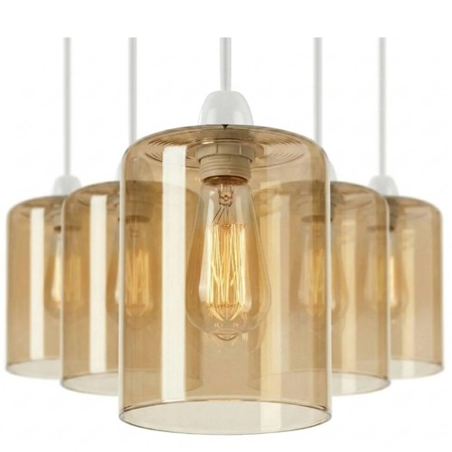Amber glass lamp shade e27 - lamp,