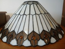 Tiffany style cream and amber