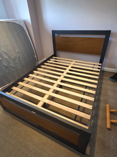 Wooden double bed - , frame