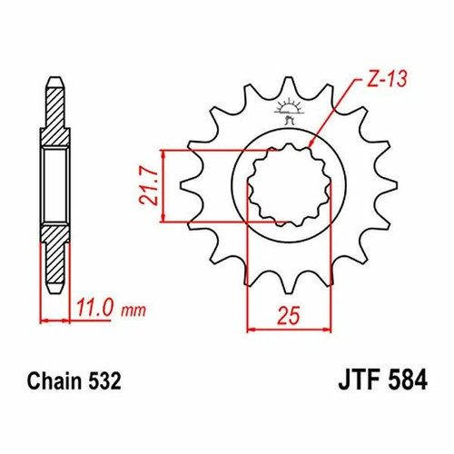 Pinion z16 532 726 - z16, for