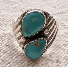 Turquoise & White Metal Native
