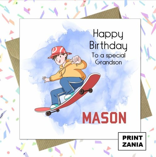 Personalised boys skateboard - personalised,