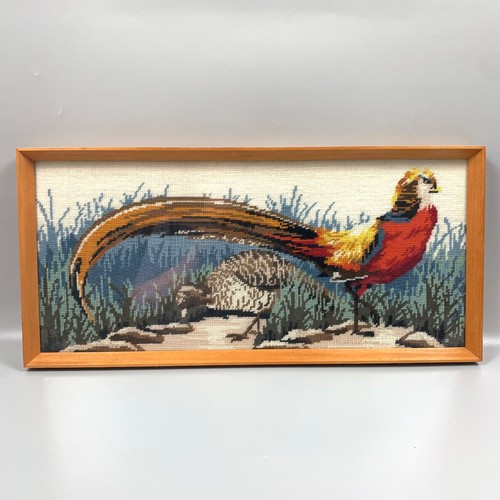 Vintage framed golden - golden, pheasant