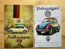 2 x RETRO METAL SIGNS  A4 30cm