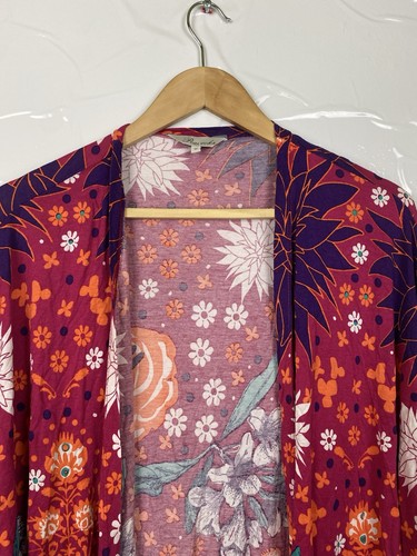 Peacocks floral boho kimono - peacocks,