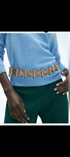 Beautiful Zara Chain Rhinestone Gold Metal Belt adjustable 26" 28" 30"32"34"36"