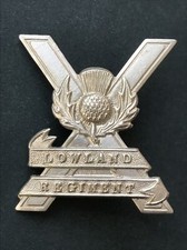Lowland Regiment, British Army Cap Badge.