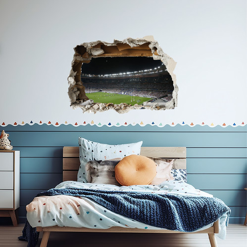 Smashed wall france stadium - 3d,