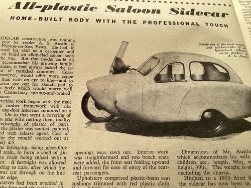 Home built fibreglass sidecar - built,