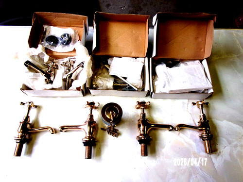 Basin bath taps gold plated - basin,