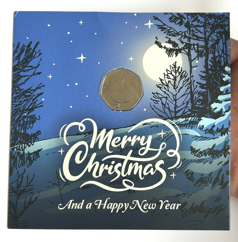 2020 snowman 50p - snowman, 'merry