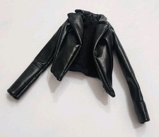 BARBIE COAT JACKET BLACK FAUX