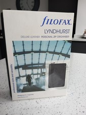 Filofax Lyndhurst A5 Organiser Real leather black No Inserts Deluxe Leather Org
