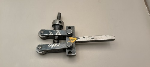 Vintage lathe scissor - lathe, knurling