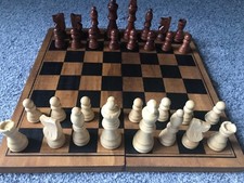 used wooden chess pieces